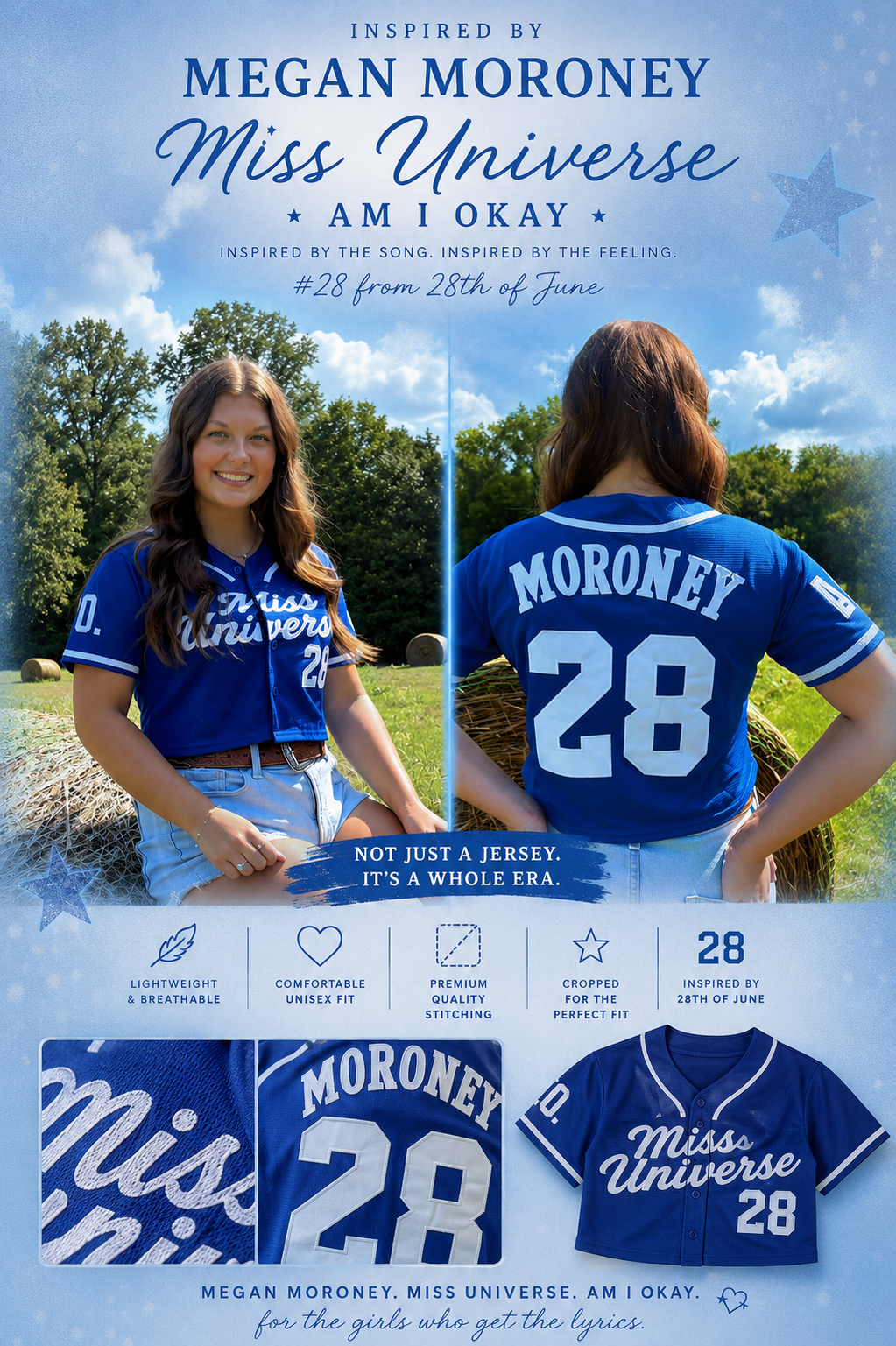 Megan Moroney “Miss Universe” Cropped Jersey